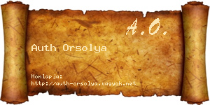Auth Orsolya névjegykártya